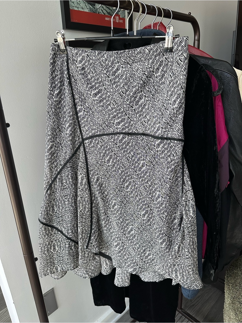 Patterned mid calf skirt